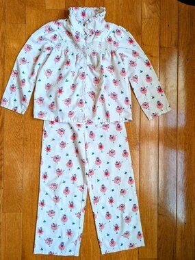 Janie and Jack Kids Flannel Pajamas Snowflake Ballerinas Size 6 (fits large)